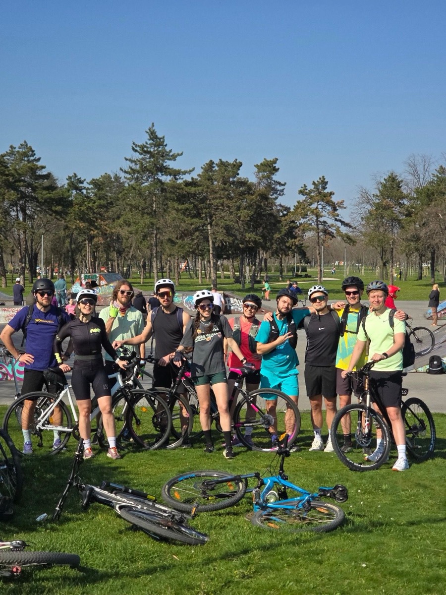 Cycling with friends